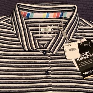 ⛳️ NWT puma short sleeve striped golf shirt